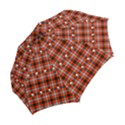 Plaid Pattern Red Squares Skull Folding Umbrellas View2