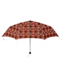 Plaid Pattern Red Squares Skull Folding Umbrellas View3