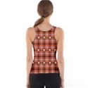 Plaid Pattern Red Squares Skull Tank Top View2