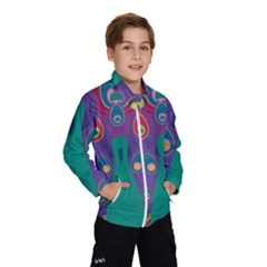 Peacock Bird Animal Feathers Kids  Windbreaker