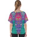 Peacock Bird Animal Feathers V-Neck Dolman Drape Top View2