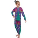 Peacock Bird Animal Feathers Kids  Long Sleeve Set  View1