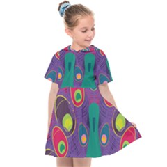 Peacock Bird Animal Feathers Kids  Sailor Dress