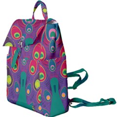 Peacock Bird Animal Feathers Buckle Everyday Backpack