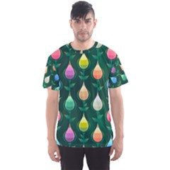 Tulips Seamless Pattern Background Men s Sports Mesh Tee