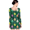 Tulips Seamless Pattern Background Long Sleeve Bodycon Dress View2