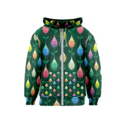 Tulips Seamless Pattern Background Kids  Zipper Hoodie