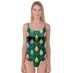 Tulips Seamless Pattern Background Camisole Leotard  by HermanTelo