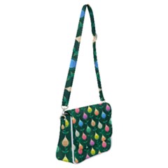 Tulips Seamless Pattern Background Shoulder Bag With Back Zipper