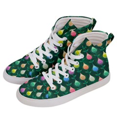 Tulips Seamless Pattern Background Men s Hi-top Skate Sneakers by HermanTelo