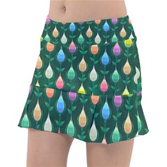 Tulips Seamless Pattern Background Tennis Skirt by HermanTelo