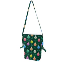 Tulips Seamless Pattern Background Folding Shoulder Bag