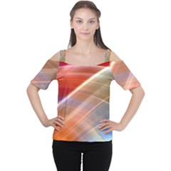 Wave Background Pattern Abstract Cutout Shoulder Tee