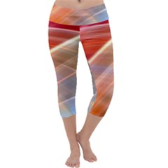 Wave Background Pattern Abstract Capri Yoga Leggings