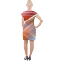 Wave Background Pattern Abstract Cap Sleeve Bodycon Dress View2