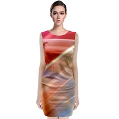 Wave Background Pattern Abstract Classic Sleeveless Midi Dress