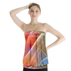 Wave Background Pattern Abstract Strapless Top