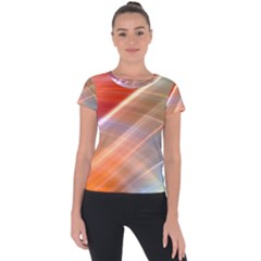 Wave Background Pattern Abstract Short Sleeve Sports Top 