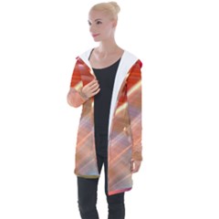 Wave Background Pattern Abstract Longline Hooded Cardigan