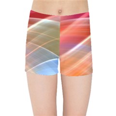 Wave Background Pattern Abstract Kids  Sports Shorts by HermanTelo