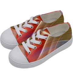 Wave Background Pattern Abstract Kids  Low Top Canvas Sneakers