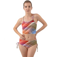 Wave Background Pattern Abstract Mini Tank Bikini Set