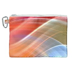 Wave Background Pattern Abstract Canvas Cosmetic Bag (xl)