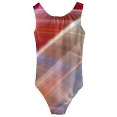 Wave Background Pattern Abstract Kids  Cut-out Back One Piece Swimsuit