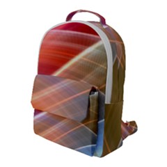 Wave Background Pattern Abstract Flap Pocket Backpack (large)