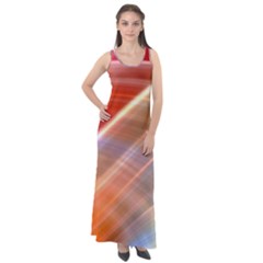 Wave Background Pattern Abstract Sleeveless Velour Maxi Dress