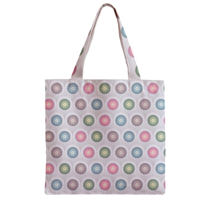 Seamless Pattern Pastels Background Pink Zipper Grocery Tote Bag