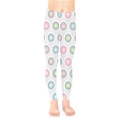 Seamless Pattern Pastels Background Pink Kids  Legging