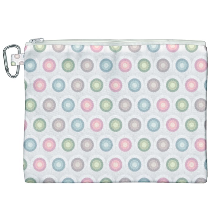 Seamless Pattern Pastels Background Pink Canvas Cosmetic Bag (XXL)