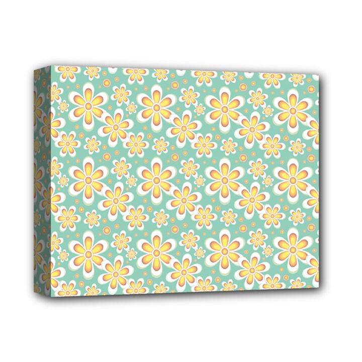 Seamless Pattern Floral Pastels Deluxe Canvas 14  x 11  (Stretched)