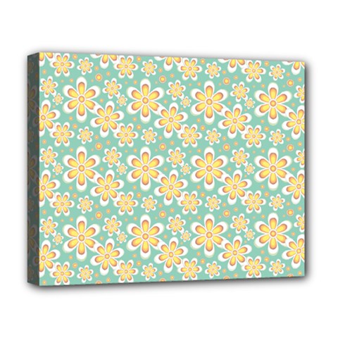 Seamless Pattern Floral Pastels Deluxe Canvas 20  X 16  (stretched)