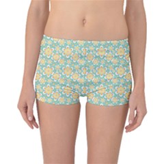 Seamless Pattern Floral Pastels Boyleg Bikini Bottoms by HermanTelo