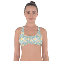 Seamless Pattern Floral Pastels Got No Strings Sports Bra