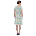 Seamless Pattern Floral Pastels Short Sleeve Front Wrap Dress View2