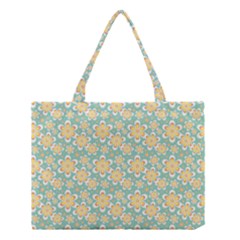 Seamless Pattern Floral Pastels Medium Tote Bag by HermanTelo