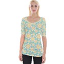 Seamless Pattern Floral Pastels Wide Neckline Tee View1