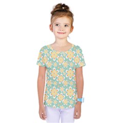 Seamless Pattern Floral Pastels Kids  One Piece Tee