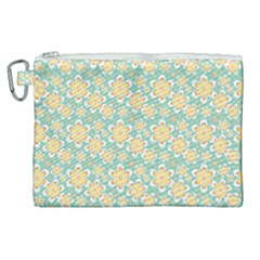 Seamless Pattern Floral Pastels Canvas Cosmetic Bag (xl)