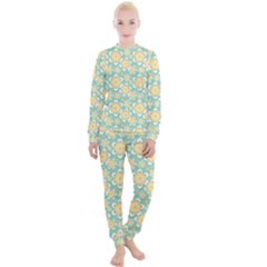 Seamless Pattern Floral Pastels Women s Lounge Set