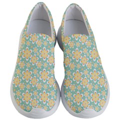 Seamless Pattern Floral Pastels Women s Lightweight Slip Ons