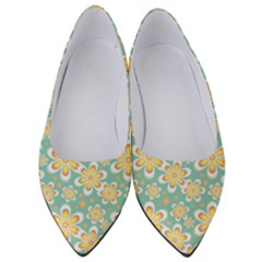 Seamless Pattern Floral Pastels Women s Low Heels by HermanTelo