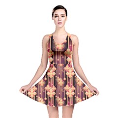 Seamless Pattern Plaid Reversible Skater Dress