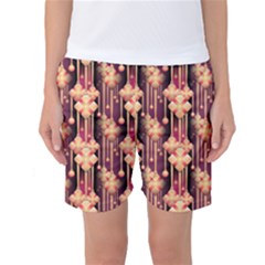 Seamless Pattern Plaid Women s Basketball Shorts