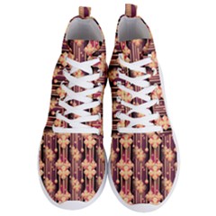 Seamless Pattern Plaid Men s Lightweight High Top Sneakers