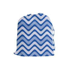 Waves Wavy Lines Drawstring Pouch (large)