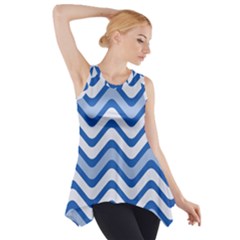 Waves Wavy Lines Side Drop Tank Tunic